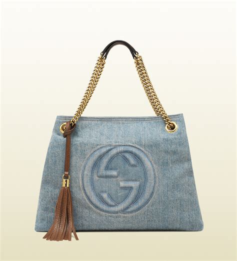 gucci soho blue denim shoulder bag|lookalike gucci soho bags.